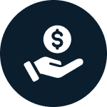Financial assistance symbol