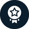 Star award medal icon