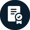 Certified document icon
